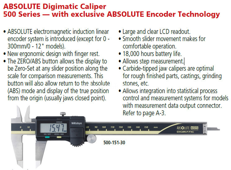 Mitutoyo Absolute Digimatic Calipers