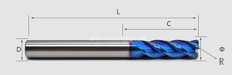 Corner Radius Carbide End Mills