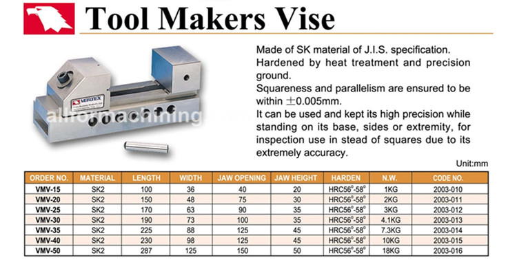 Vertex Tool Makers Vise